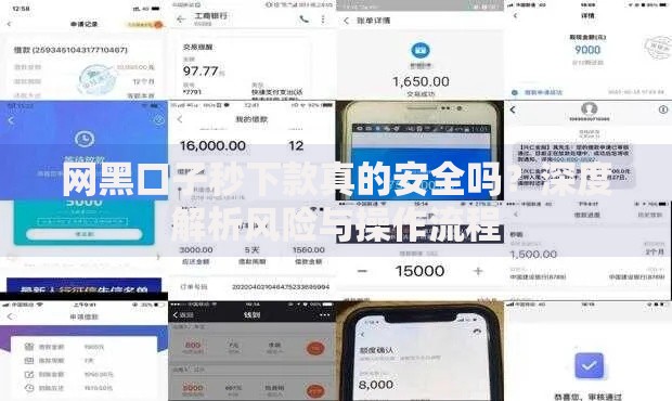 网黑口子秒下款真的安全吗？深度解析风险与操作流程