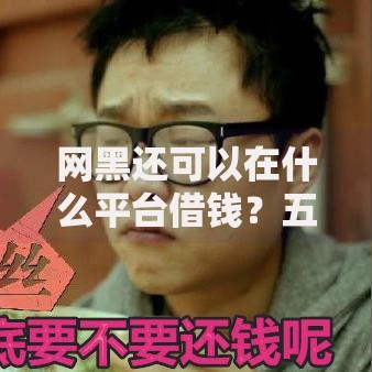 网黑还可以在什么平台借钱？五类渠道深度解析