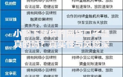 小额下款快的网贷口子是真的吗？真实性与风险深度解析