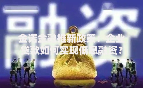 金诺金融推新政策：企业贷款如何实现低息融资？