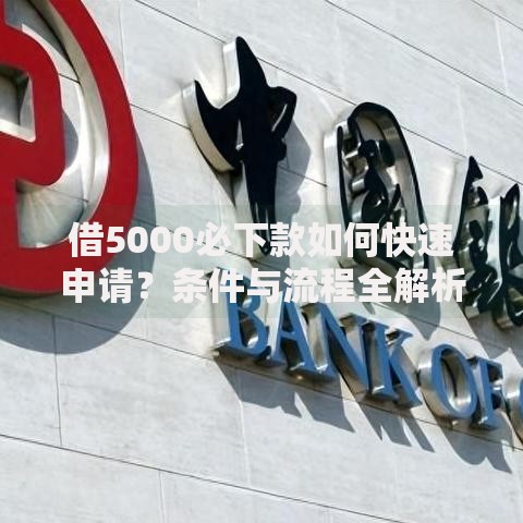借5000必下款如何快速申请？条件与流程全解析