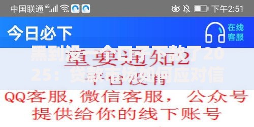 黑到没一个口子下款了2025：贷款市场如何应对信用危机？