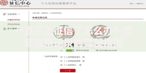一直不上征信了怎么办？修复信用记录的完整指南