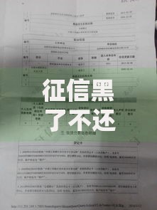 征信黑了不还行吗？征信不良如何成功申请贷款