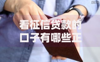 看征信贷款的口子有哪些正规渠道？全面解析征信贷款选择技巧