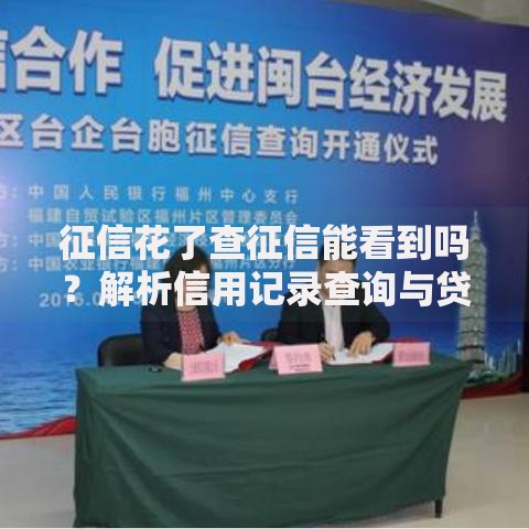 征信花了查征信能看到吗？解析信用记录查询与贷款影响