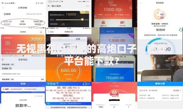 无视黑花白逾期的高炮口子：哪些平台能下款？