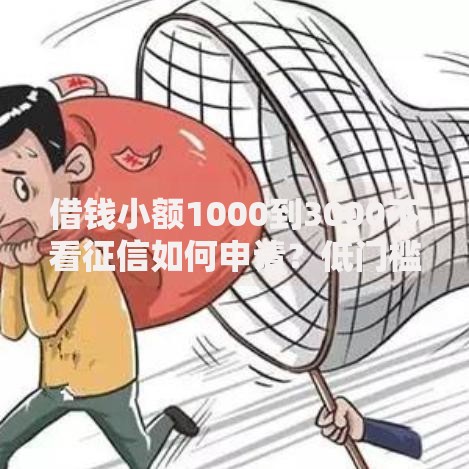 借钱小额1000到3000不看征信如何申请？低门槛渠道全解析