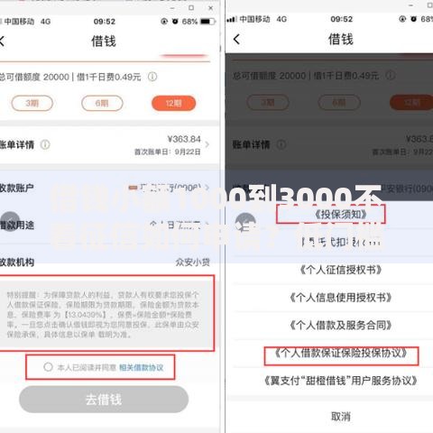 借钱小额1000到3000不看征信如何申请？低门槛渠道全解析