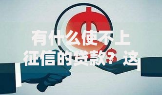 有什么使不上征信的贷款？这5种渠道深度解析