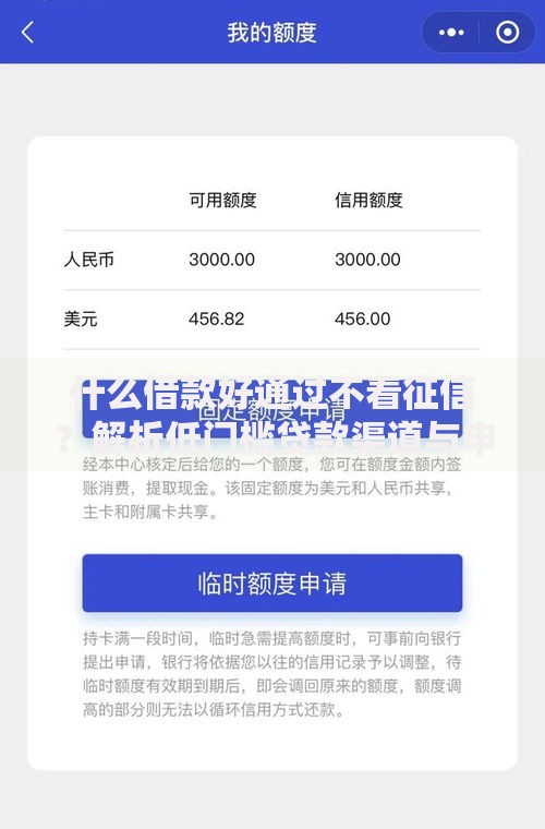 什么借款好通过不看征信？解析低门槛贷款渠道与申请技巧