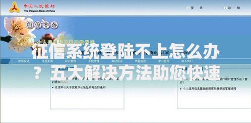征信系统登陆不上怎么办？五大解决方法助您快速解决