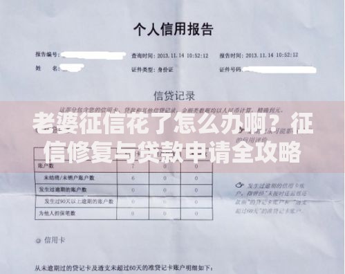 老婆征信花了怎么办啊？征信修复与贷款申请全攻略