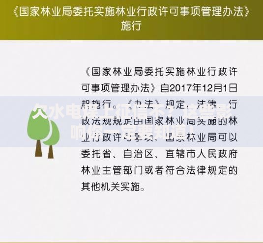 欠水电煤上征信不？这些影响你一定要知道！