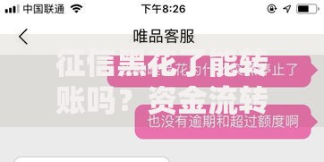 征信黑花了能转账吗？资金流转权限深度解析
