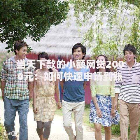 当天下款的小额网贷2000元：如何快速申请到账？