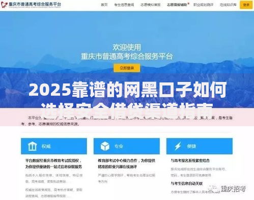 2025靠谱的网黑口子如何选择安全借贷渠道指南
