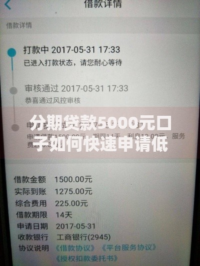 分期贷款5000元口子如何快速申请低息方案？