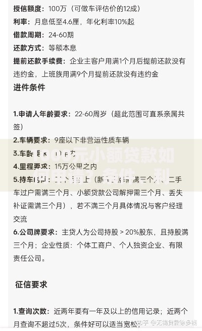 1000元小额贷款如何申请？条件、利息及平台推荐全解析