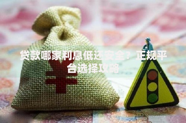 贷款哪家利息低还安全？正规平台选择攻略
