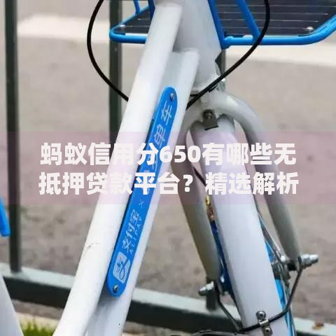 蚂蚁信用分650有哪些无抵押贷款平台？精选解析与申请指南
