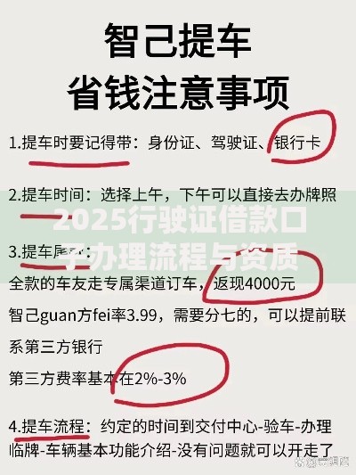 2025行驶证借款口子办理流程与资质要求解析