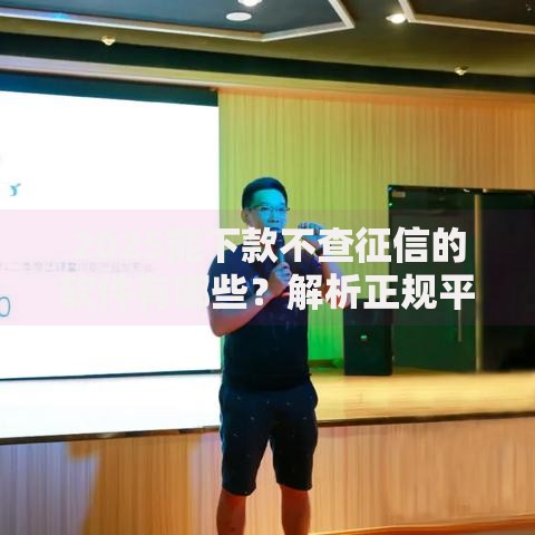 2025能下款不查征信的软件有哪些？解析正规平台与申请攻略