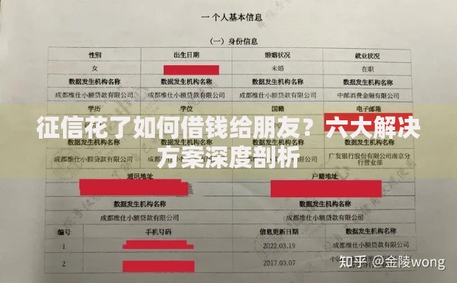 征信花了如何借钱给朋友？六大解决方案深度剖析