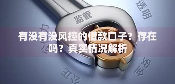 有没有没风控的借款口子？存在吗？真实情况解析