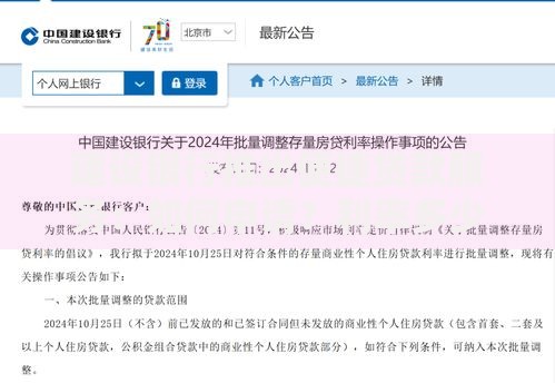 建设银行推出便捷贷款服务：如何申请？利率多少？