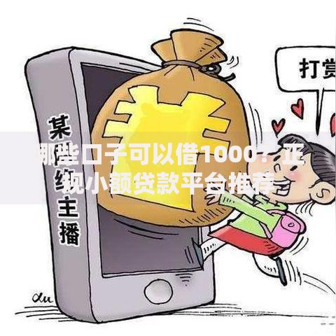哪些口子可以借1000？正规小额贷款平台推荐