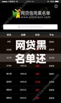 网贷黑名单还能借钱的app有哪些靠谱平台？一文详解