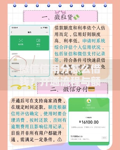 微信信用分怎么借钱？开通流程与额度提升技巧