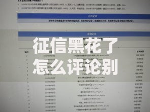 征信黑花了怎么评论别人呢？修复与贷款申请全解析