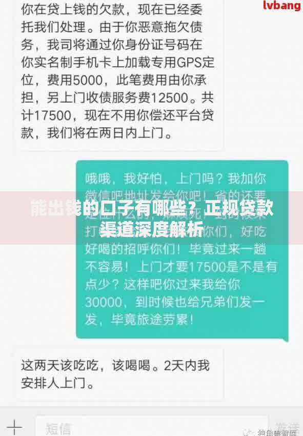 能出钱的口子有哪些？正规贷款渠道深度解析