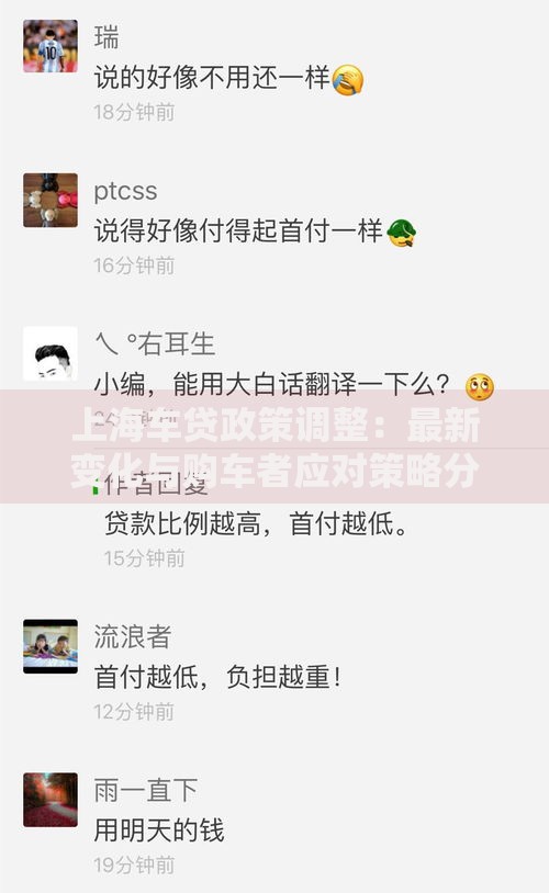 上海车贷政策调整：最新变化与购车者应对策略分析