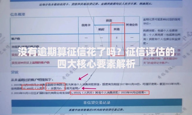 没有逾期算征信花了吗？征信评估的四大核心要素解析