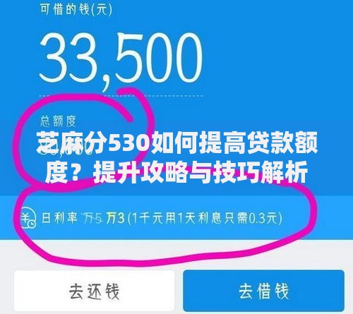 芝麻分530如何提高贷款额度？提升攻略与技巧解析