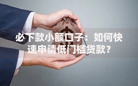 必下款小额口子:如何快速申请低门槛贷款? 必下款小额口子:如何快速申请低门槛贷款?