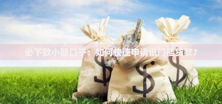 必下款小额口子:如何快速申请低门槛贷款? 必下款小额口子:如何快速申请低门槛贷款?