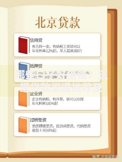 哪些口子好借钱？正规贷款渠道推荐及申请攻略