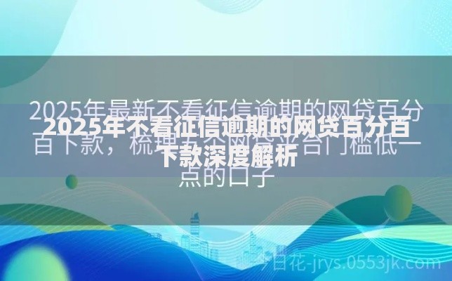 2025年不看征信逾期的网贷百分百下款深度解析