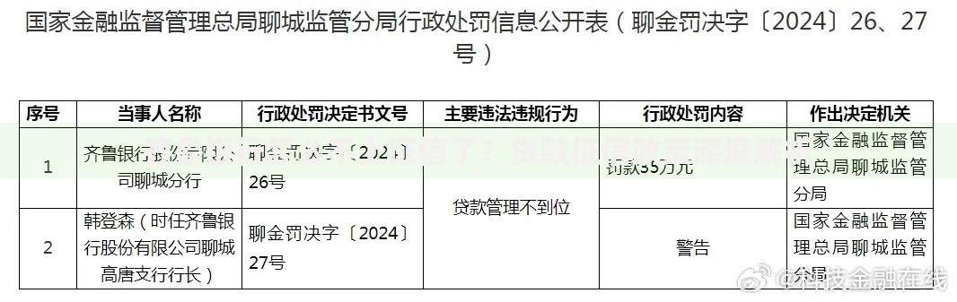 齐鲁银行怎么不上征信了？贷款征信政策深度解析