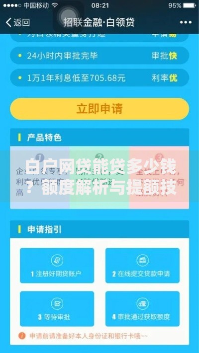 白户网贷能贷多少钱？额度解析与提额技巧