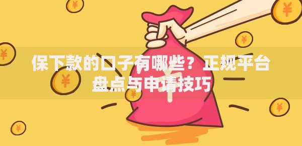 保下款的口子有哪些？正规平台盘点与申请技巧