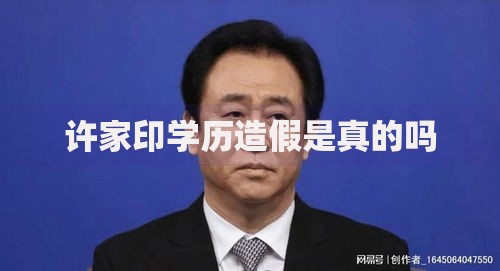 许家印学历造假是真的吗