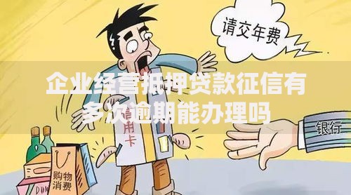 企业经营抵押贷款征信有多次逾期能办理吗