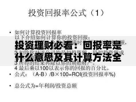 投资理财必看：回报率是什么意思及其计算方法全解析
