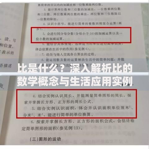 比是什么？深入解析比的数学概念与生活应用实例
