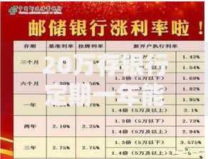 20万存银行定期一年能拿多少利息 最新利率计算
